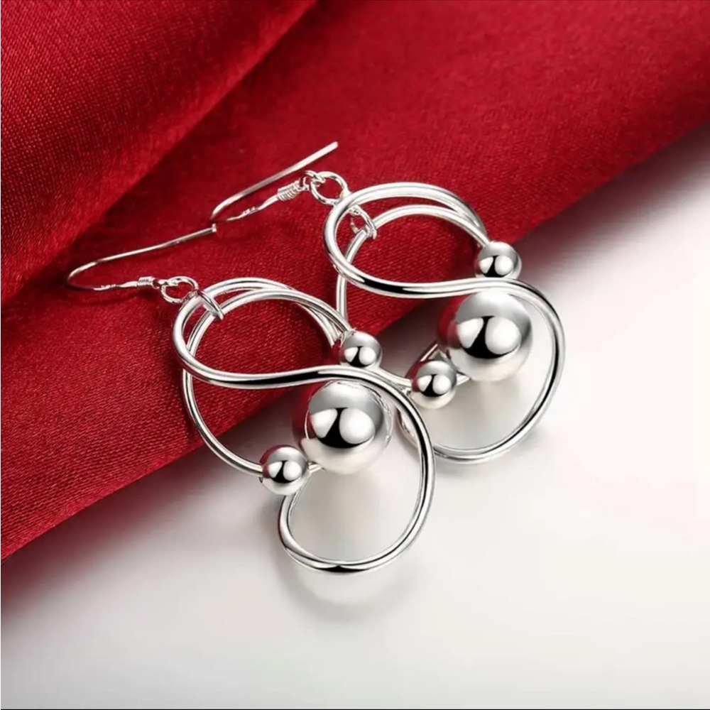 66. New 925 Sterling Silver Vintage Earrings - Picture 1 of 3
